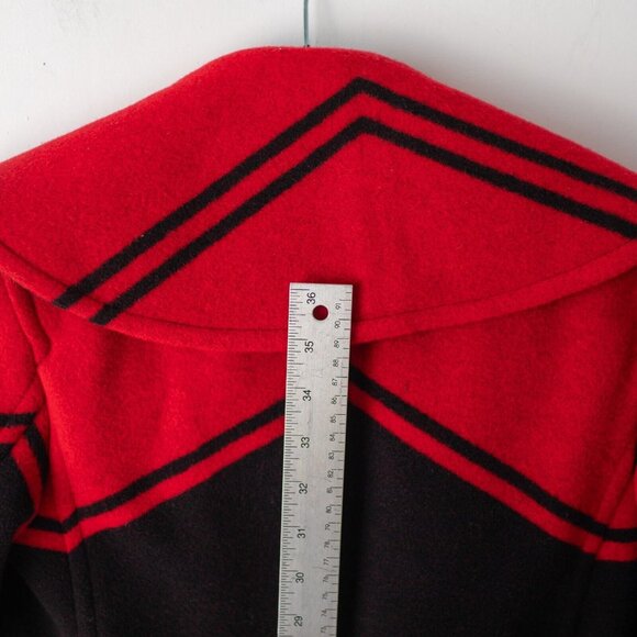 Polo Ralph Lauren Red Black Carlyn Double Breasted Belted Wool Coat‎ SZ. 0  NWT - Picture 5 of 12